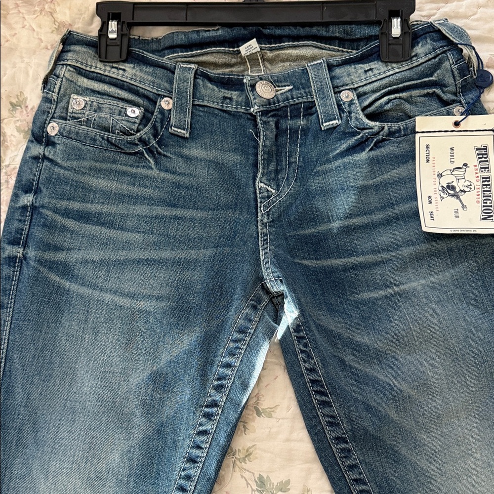 True Religion Women's Faded Blue Skinny Jeans